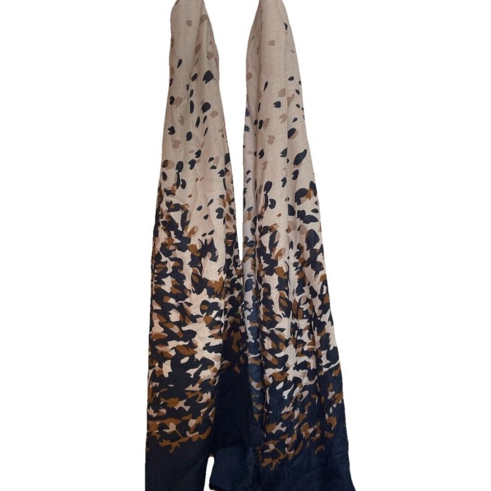 Un Jour Ailleurs Multicolor Scarf Abstract Art Print French Fashion